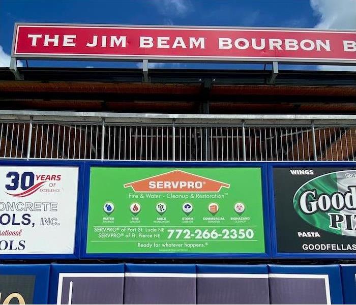 SERVPRO sign in a baseball stadium