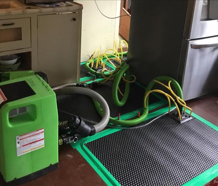 drying mat, dehu, yellow tubes on site